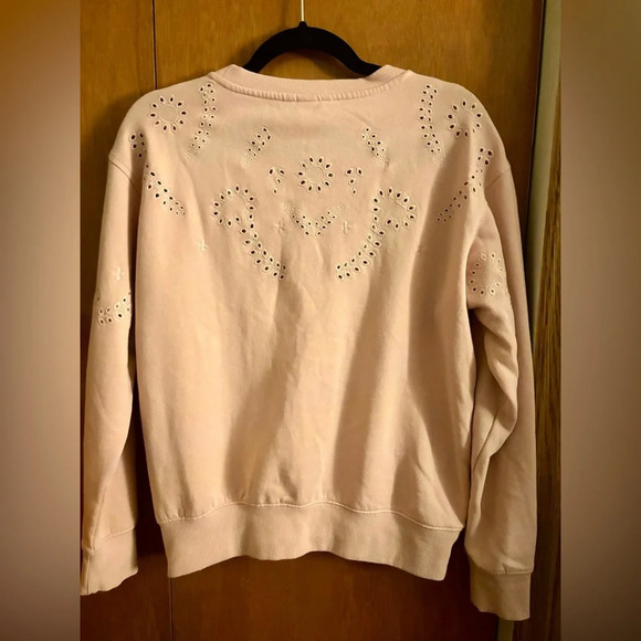 H&M Pink Embroidered Eyelet Sweatshirt - Picture 8 of 8